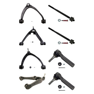 MOOG® - Front Lower and Upper Control Arm with Ball Joint and Tie Rod End Kit