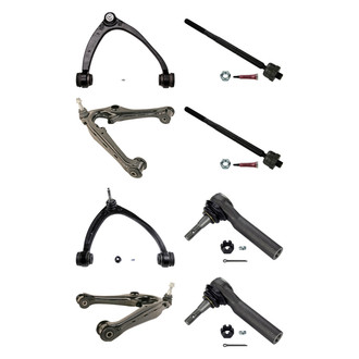 MOOG® - Front Lower and Upper Control Arm with Ball Joint and Tie Rod End Kit
