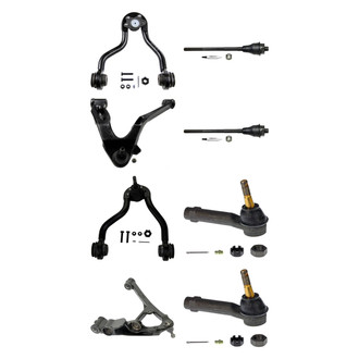 MOOG® - Front Lower and Upper Control Arm with Ball Joint and Tie Rod End Kit