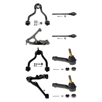 MOOG® - Front Lower and Upper Control Arm with Ball Joint and Tie Rod End Kit