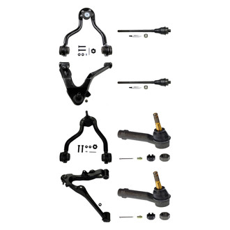 MOOG® - Front Lower and Upper Control Arm with Ball Joint and Tie Rod End Kit