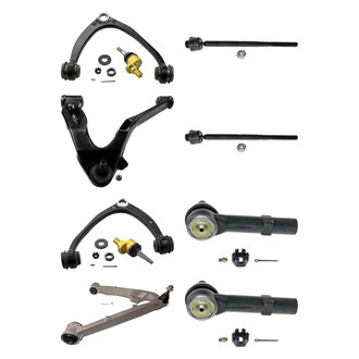 MOOG® - Front Lower and Upper Control Arm with Ball Joint and Tie Rod End Kit