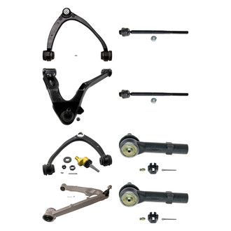 MOOG® - Front Lower and Upper Control Arm with Ball Joint and Tie Rod End Kit