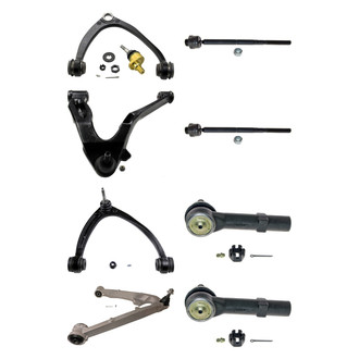 MOOG® - Front Lower and Upper Control Arm with Ball Joint and Tie Rod End Kit