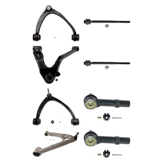 MOOG® - Front Lower and Upper Control Arm with Ball Joint and Tie Rod End Kit