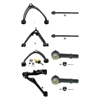 MOOG® - Front Lower and Upper Control Arm with Ball Joint and Tie Rod End Kit