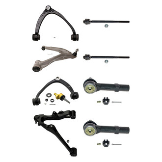 MOOG® - Front Lower and Upper Control Arm with Ball Joint and Tie Rod End Kit
