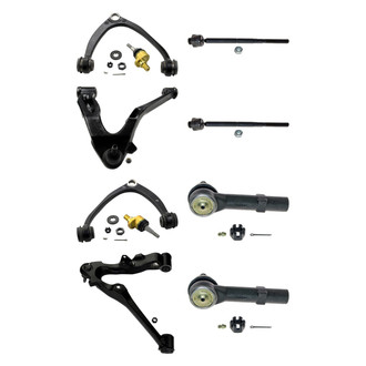 MOOG® - Front Lower and Upper Control Arm with Ball Joint and Tie Rod End Kit