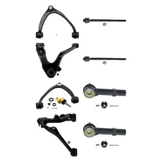 MOOG® - Front Lower and Upper Control Arm with Ball Joint and Tie Rod End Kit