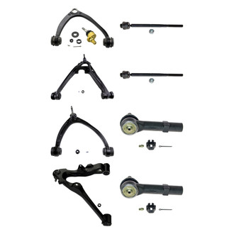 MOOG® - Front Lower and Upper Control Arm with Ball Joint and Tie Rod End Kit