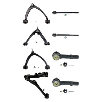 MOOG® - Front Lower and Upper Control Arm with Ball Joint and Tie Rod End Kit
