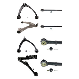 MOOG® - Front Lower and Upper Control Arm with Ball Joint and Tie Rod End Kit
