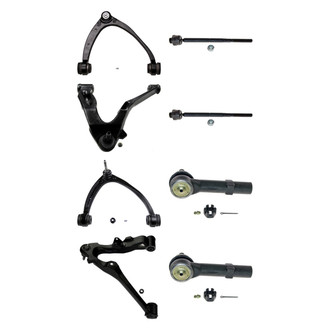 MOOG® - Front Lower and Upper Control Arm with Ball Joint and Tie Rod End Kit