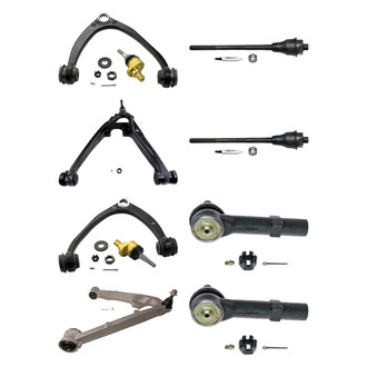 MOOG® - Front Lower and Upper Control Arm with Ball Joint and Tie Rod End Kit