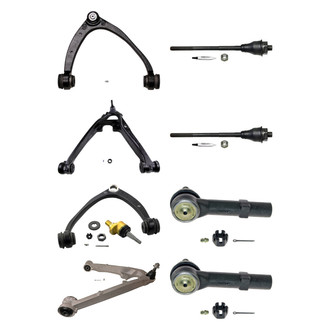 MOOG® - Front Lower and Upper Control Arm with Ball Joint and Tie Rod End Kit