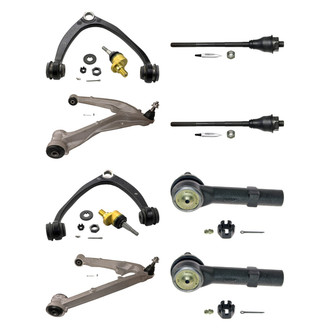 MOOG® - Front Lower and Upper Control Arm with Ball Joint and Tie Rod End Kit