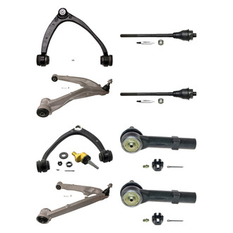 MOOG® - Front Lower and Upper Control Arm with Ball Joint and Tie Rod End Kit