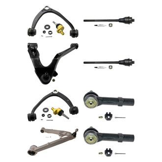 MOOG® - Front Lower and Upper Control Arm with Ball Joint and Tie Rod End Kit