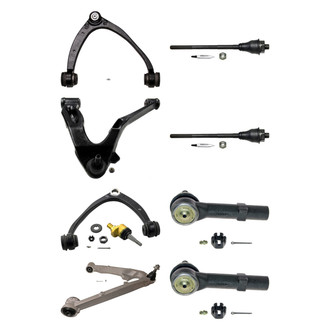 MOOG® - Front Lower and Upper Control Arm with Ball Joint and Tie Rod End Kit