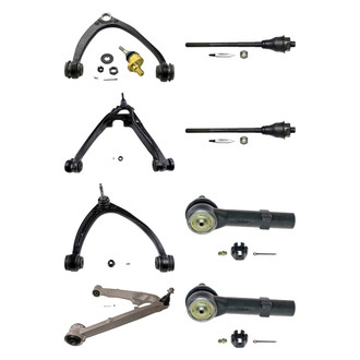 MOOG® - Front Lower and Upper Control Arm with Ball Joint and Tie Rod End Kit