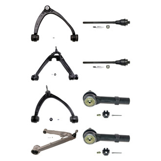 MOOG® - Front Lower and Upper Control Arm with Ball Joint and Tie Rod End Kit