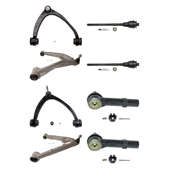 MOOG® - Front Lower and Upper Control Arm with Ball Joint and Tie Rod End Kit