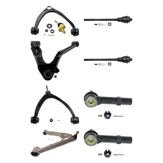 MOOG® - Front Lower and Upper Control Arm with Ball Joint and Tie Rod End Kit