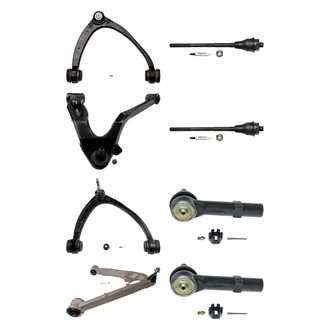 MOOG® - Front Lower and Upper Control Arm with Ball Joint and Tie Rod End Kit