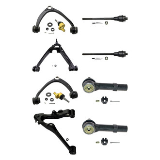 MOOG® - Front Lower and Upper Control Arm with Ball Joint and Tie Rod End Kit