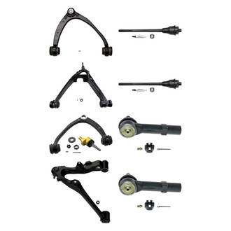 MOOG® - Front Lower and Upper Control Arm with Ball Joint and Tie Rod End Kit