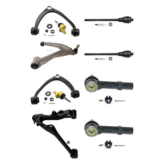 MOOG® - Front Lower and Upper Control Arm with Ball Joint and Tie Rod End Kit