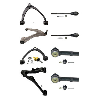MOOG® - Front Lower and Upper Control Arm with Ball Joint and Tie Rod End Kit