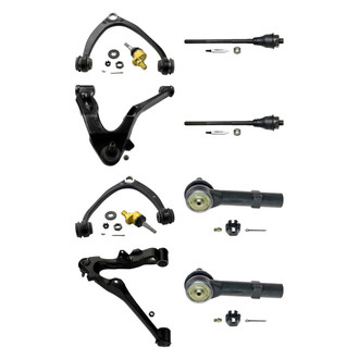 MOOG® - Front Lower and Upper Control Arm with Ball Joint and Tie Rod End Kit