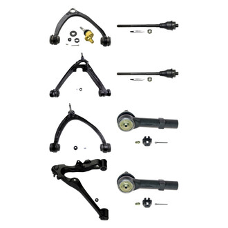 MOOG® - Front Lower and Upper Control Arm with Ball Joint and Tie Rod End Kit
