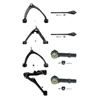 MOOG® - Front Lower and Upper Control Arm with Ball Joint and Tie Rod End Kit