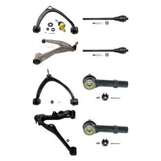MOOG® - Front Lower and Upper Control Arm with Ball Joint and Tie Rod End Kit