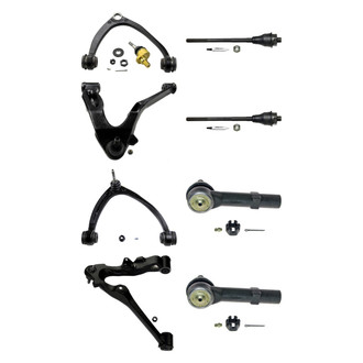 MOOG® - Front Lower and Upper Control Arm with Ball Joint and Tie Rod End Kit
