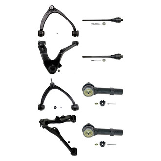 MOOG® - Front Lower and Upper Control Arm with Ball Joint and Tie Rod End Kit
