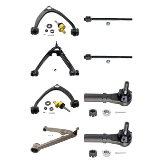 MOOG® - Front Lower and Upper Control Arm with Ball Joint and Tie Rod End Kit