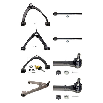 MOOG® - Front Lower and Upper Control Arm with Ball Joint and Tie Rod End Kit
