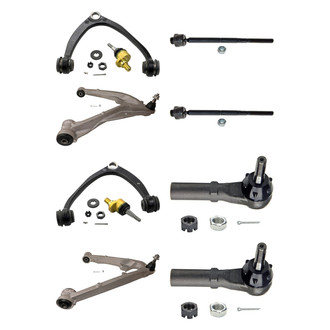 MOOG® - Front Lower and Upper Control Arm with Ball Joint and Tie Rod End Kit