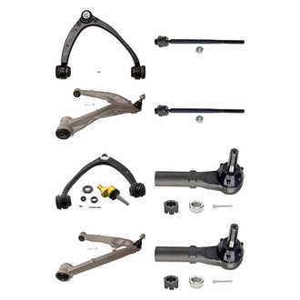 MOOG® - Front Lower and Upper Control Arm with Ball Joint and Tie Rod End Kit