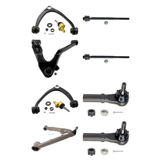 MOOG® - Front Lower and Upper Control Arm with Ball Joint and Tie Rod End Kit