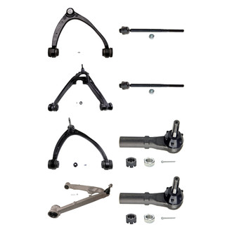 MOOG® - Front Lower and Upper Control Arm with Ball Joint and Tie Rod End Kit