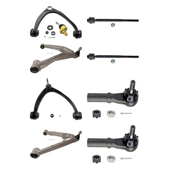 MOOG® - Front Lower and Upper Control Arm with Ball Joint and Tie Rod End Kit