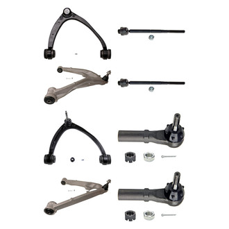MOOG® - Front Lower and Upper Control Arm with Ball Joint and Tie Rod End Kit