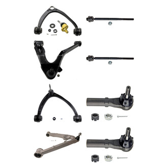 MOOG® - Front Lower and Upper Control Arm with Ball Joint and Tie Rod End Kit