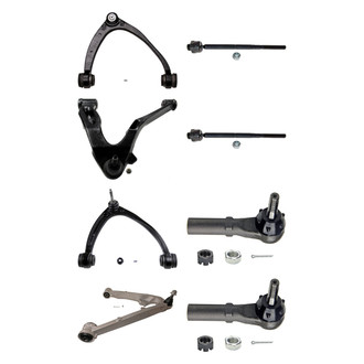 MOOG® - Front Lower and Upper Control Arm with Ball Joint and Tie Rod End Kit