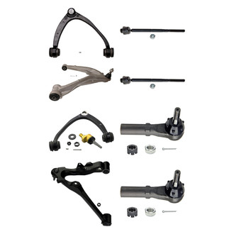 MOOG® - Front Lower and Upper Control Arm with Ball Joint and Tie Rod End Kit