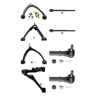 MOOG® - Front Lower and Upper Control Arm with Ball Joint and Tie Rod End Kit